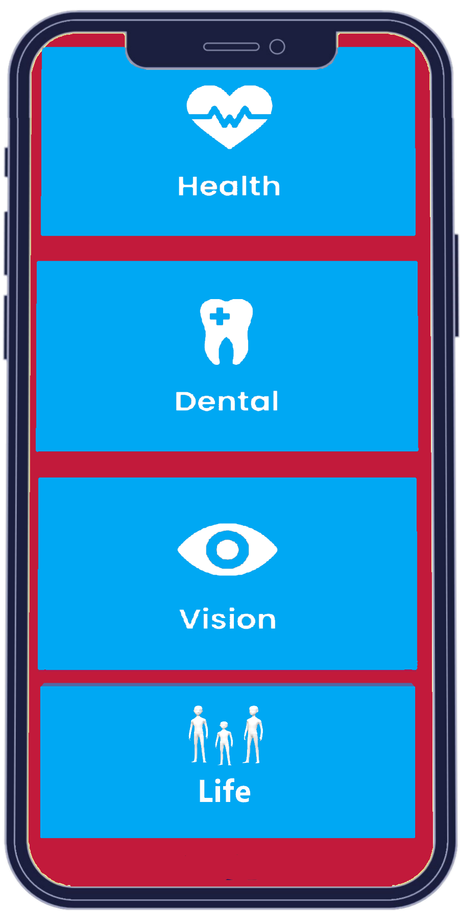 Cell Phone Maroon Health Dental Vision